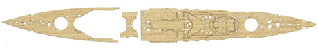 [TOKU-33 EX-1] 1/700 Wood Deck Seal for IJN Battleship Mutsu (w/Ship Name Plate)