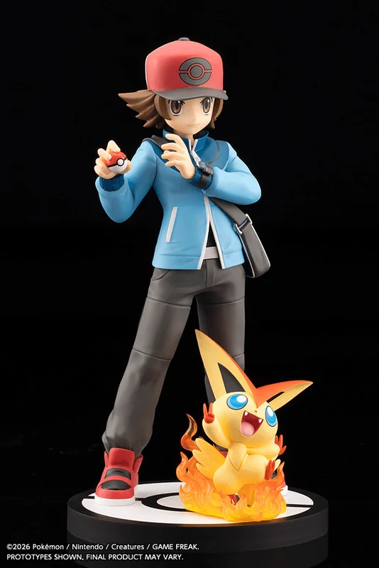 KOTOBUKIYA Pokémon Hilbert with Victini ARTFX J STATUE - Pokémon