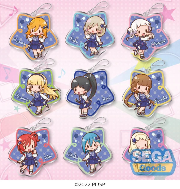 SEGA Fuwapuchi "Love Live! Superstar!!" Acrylic Keychain "Sing! Shine! Smile!" feat. Sangatsu Youka - Love Live!