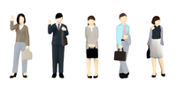 1/80 Scale super minifigure series8 Expert Office Worker Set 2 1