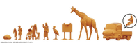 [KAIYODO] [UNPAINTED] ARTPLA tourists and giraffe set 4
