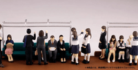 1/80 Scale super minifigure series6 That Day's Bus Stop Set 4