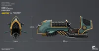JOYTOY Sons of Horus Legion Scimitar Jetbike with Heavy Bolter - Warhammer 40K - photo 9