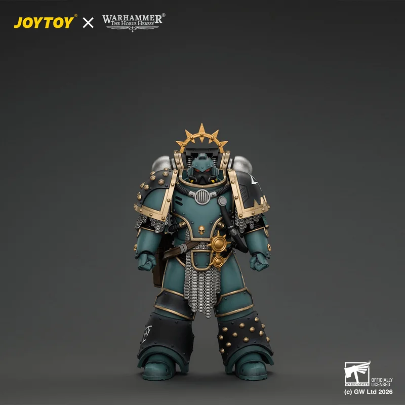 JOYTOY Sons of Horus Herald Consul with Icon of Allegiance, Bolt Pistol and Power Weapon - Warhammer 40K