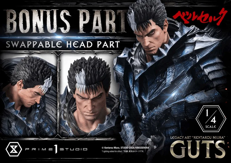 Prime 1 Studio Legacy Art "Kentarou Miura" Berserk Guts 1/4 Scale Bonus Version - Berserk