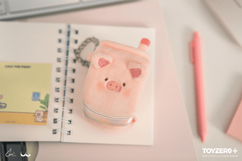 LuLu the Piggy Office Series - LuLu's Phone Plush Mirror Keychain