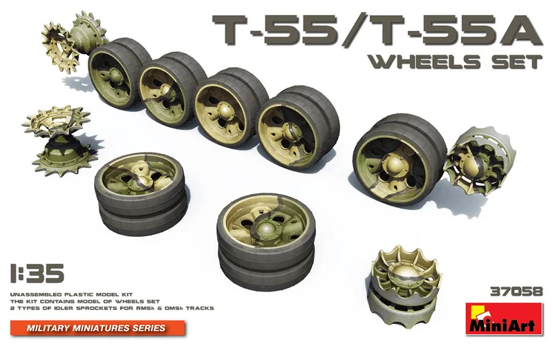 MiniArt [37058] 1/35 T-55/T-55A Wheels Set - Kit Accessories