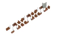 PLUM PMOA Semi-cross seat interior set A (brown) - Scale Kits - photo 4