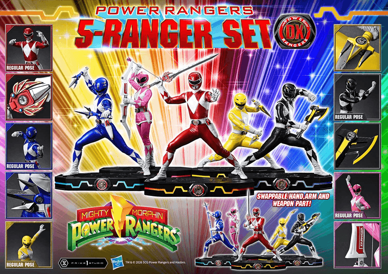 Premium Masterline Mighty Morphin Power Rangers Power Rangers 5-Ranger Set Deluxe Version