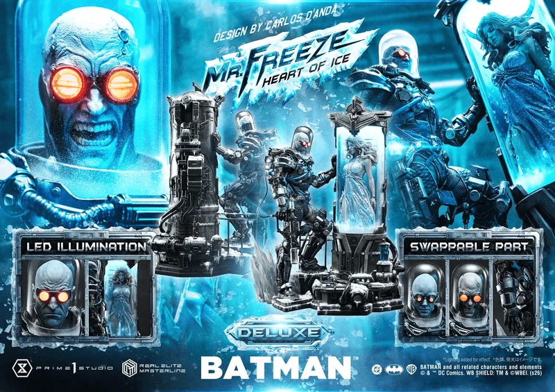 Prime 1 Studio Real Elite Masterline Batman (Comics) Mr. Freeze Heart of Ice (Design by Carlos D'Anda) Deluxe Version - DC Comics
