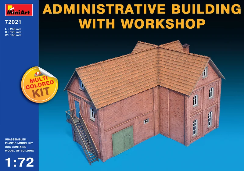MiniArt [72021] 1/72 Administrative Building with Workshop - Scale Kits