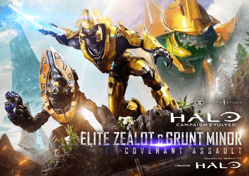 Prime 1 Studio Ultimate Premium Masterline Halo: Campaign Evolved Elite Zealot & Grunt Minor: Covenant Assault - Halo: Campaign Evolved